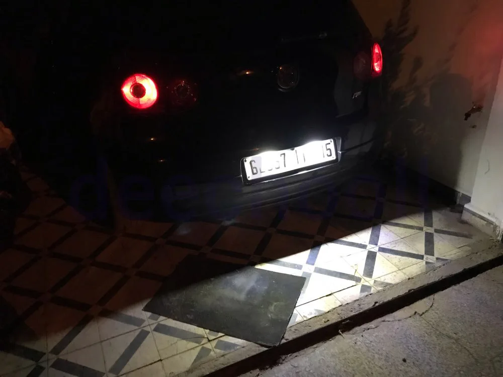 2 X чисто белые лампы для номерного знака автомобиля 18SMD 2835 Canbus комплект Volkswagen VW POLO