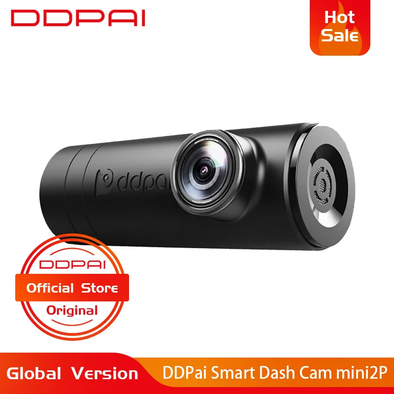 

Global Version DDPai Mini2P Dash Camera DVR 1440P Built-in Super Capacity Camera Body Power Interface Front Record