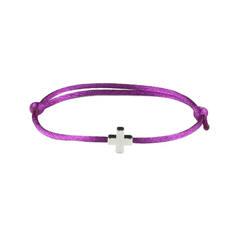 Unisex Cross Amulet Charm Bracelet Couple Simplicity Adjustable Lucky Red Rope Thread String Bracelets for Women Men Child Gift 6