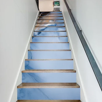 

13 Pcs Home Decor Beautiful View Sea Decal PVC Waterproof Art 3D Print Sticker Self Adhesive Diy Paper for Bedroom Stair Sticker