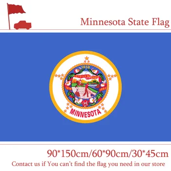 

15PCS Flag 3X5FT Digital Printing 90*150cm 60*90cm Minnesota State Flag Decorative 40*60cm Car Flag Gear USA State Flag