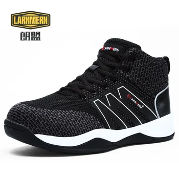 

Mens Work & Safety Shoes Steel Toe Protective Boots Breathable Air-mesh Light Work Safety Shoes Soft Rubber For Construction