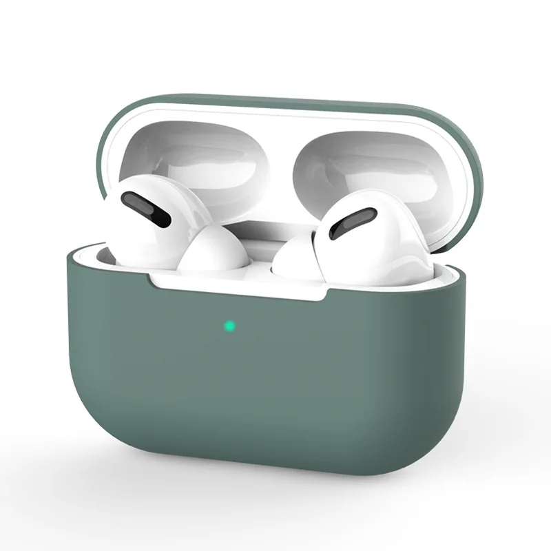 Силиконовый чехол для Apple Airpods pro TWS Bluetooth наушники мягкий силиконовый защитный чехол для Airpods защитный чехол s - Цвет: GREEN
