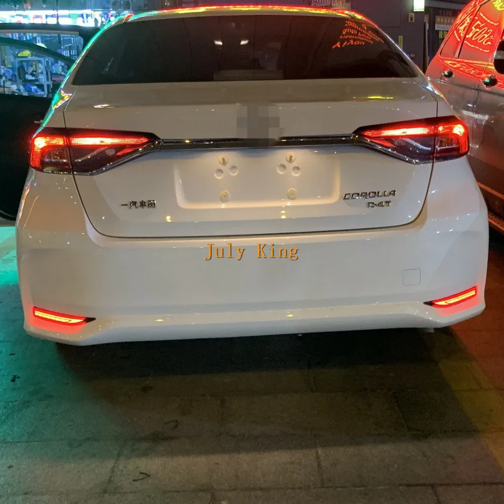July King светодиодный тормозной светильник s Чехол для Toyota Corolla Sedan EU версия+, светодиодный ночной DRL+ тормозной светильник+ стример поворотников