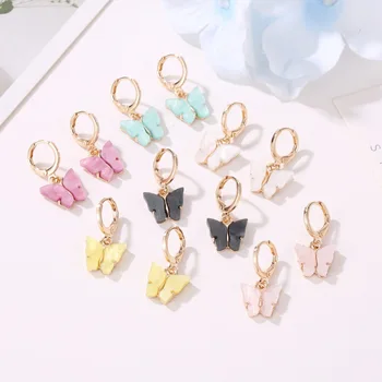 

2020New Women's Cute Butterfly Earrings Street Style Dangle Earrings Korean Fashion Dangle Earrings Jewelry Gift Oorbellen