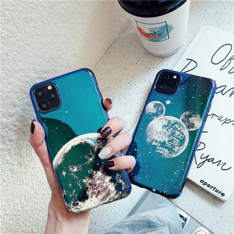 Blu-Ray Мода Вселенная чехол для телефона для iPhone 11 Pro Max XR XS Max X 6 6S 7 8 Plus X Планета Звезда ТПУ задняя крышка чехол s