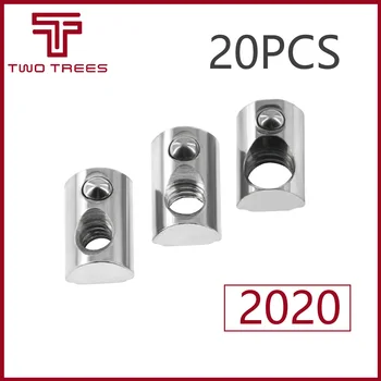 

100PC/LOT 3D Printer parts Transkoot Aluminum Extrusion Profile 2020 CNC M4 M5 Half Round Elasticity Spring Nut Ball Nut