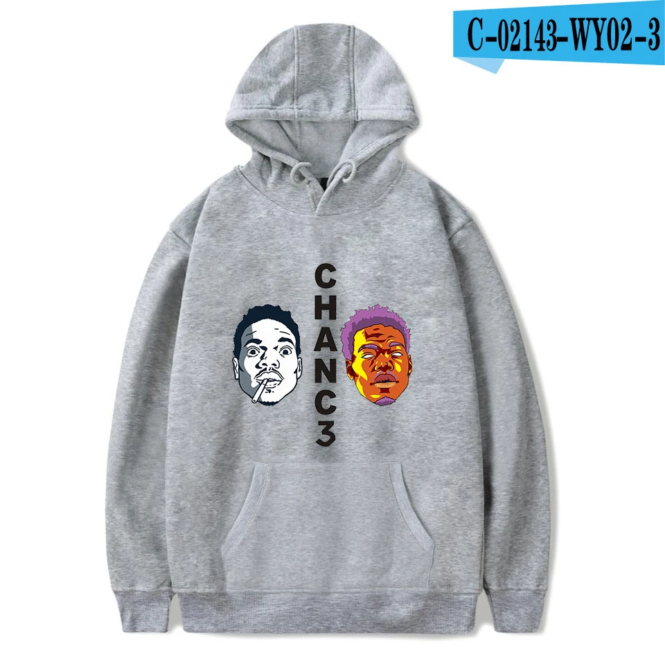 gray Новые Chance The Rapper толстовки мужские wo Мужские красные осенние хлопковые Теплые Топы Harajuku модный принт CHANC3 Толстовка худи для девочек - Цвет: gray