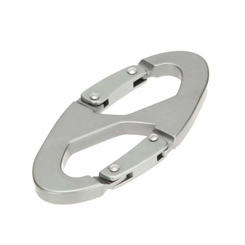 

8 Shape Carabiner Stainless Steel Multi Function Multi Tool Locking Carabiners Climbing EDC Keychain Key Ring