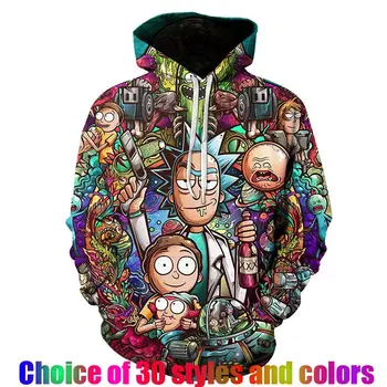 

rick and morty 2019 New fashion hot sale harajuku anime hoodies Collection 3D Print hip hop Casual Japan sweatshirt Streetwe