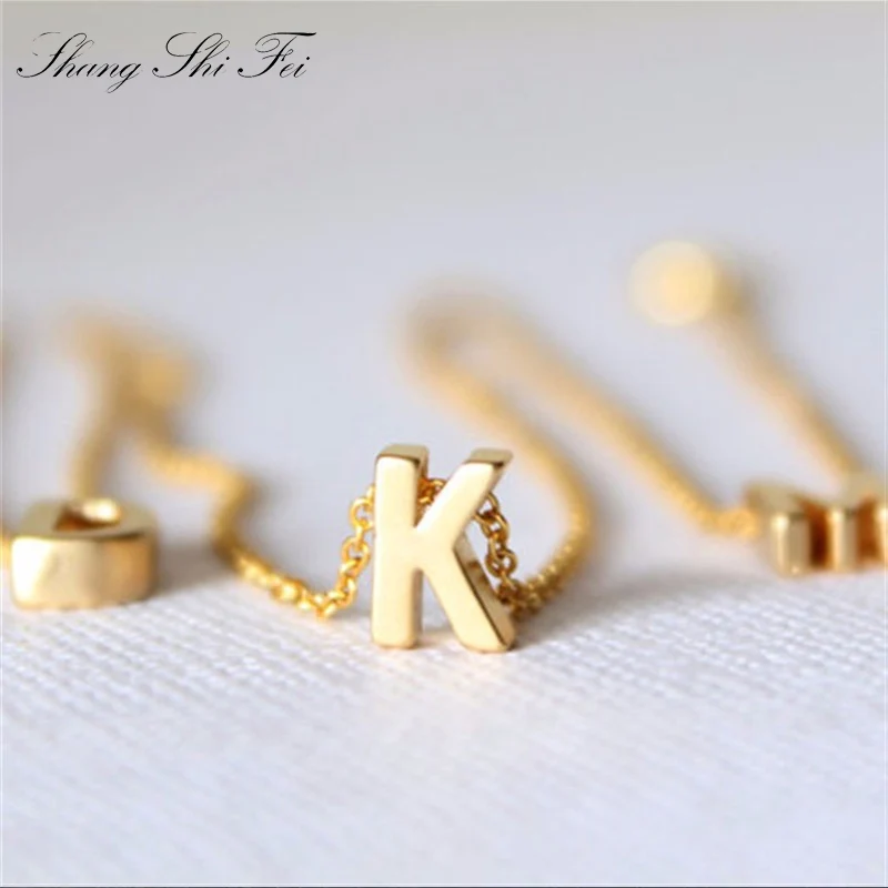 单层小正楷小字母项链4