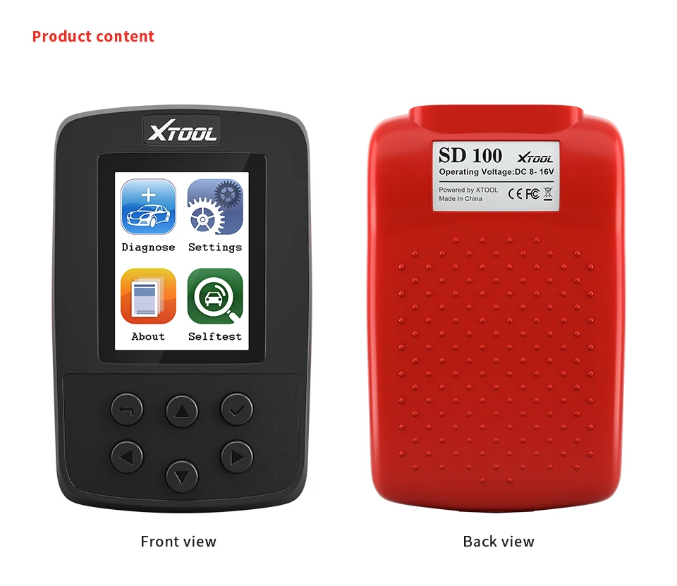 XTOOL SD100 OBD2 сканер кодов автоматический диагностический инструмент полный OBDII