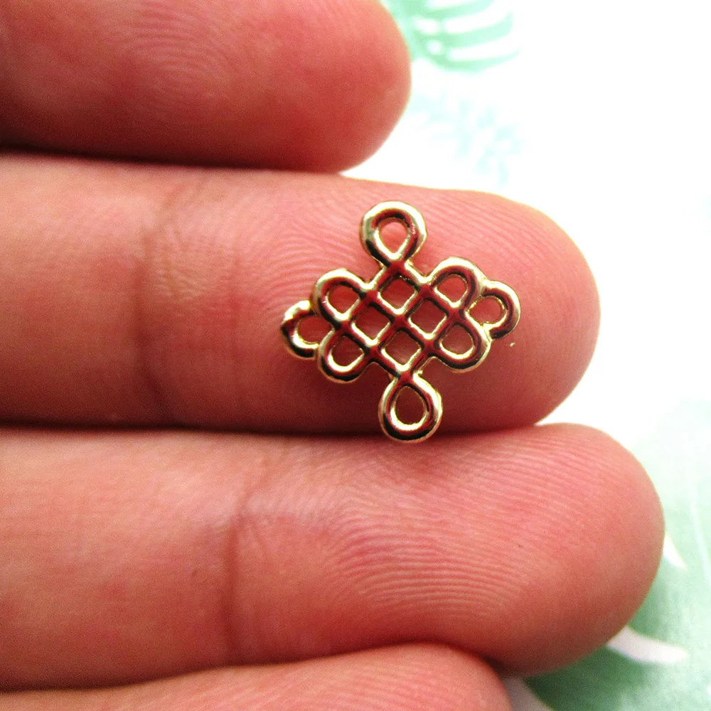 20pcs New UV Gold DIY Handmade Chinese Knot Connector Earring Accessories Pendant Headdress | Украшения и аксессуары