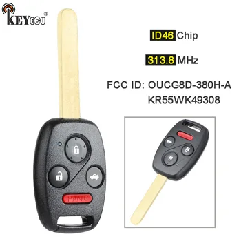 Keyforkess 313.8MHz ID FCC: KR55WK49308 / OUCG8D-380H-A sostituzione 3 1 4 pulsanti portachiavi remoto per Honda Accord Element Pilot