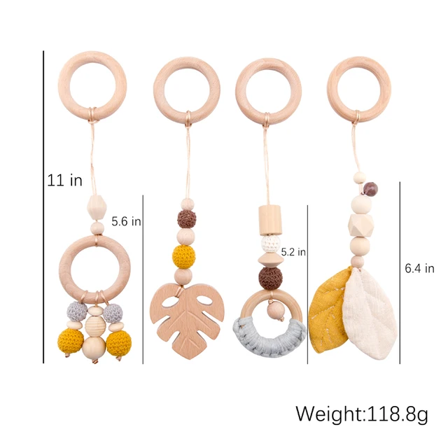 Baby Toys Wooden Play Gym Toys Nordic Baby Room Decor Wood Nursery Sensory Toy Gift Infant Room Clothes Rack Accessories Rattles 2