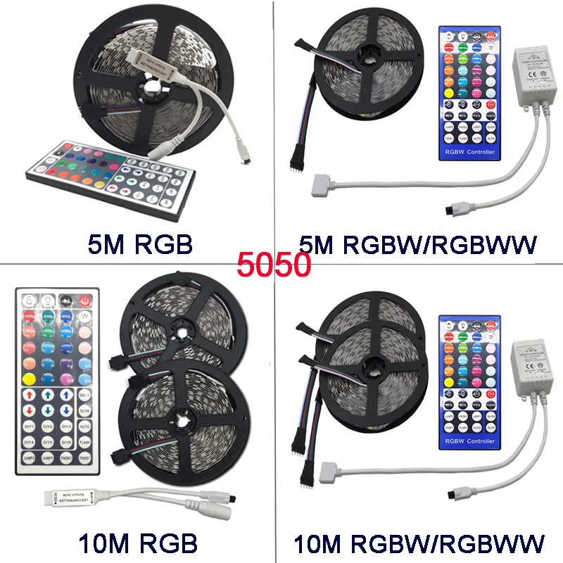5m-10m-15m-Waterproof-LED-RGBW-RGBWW-RGB-strip-light-SMD-5050-Light-Bluetooth-control-Adapter