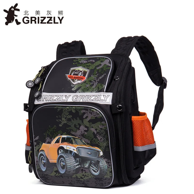 

Grizzly Russia Schoolbag for Elementary School Students Men's 1 Spine-Burden Relieving 1-4 Grade Backpack CHILDREN'S Waterproof
