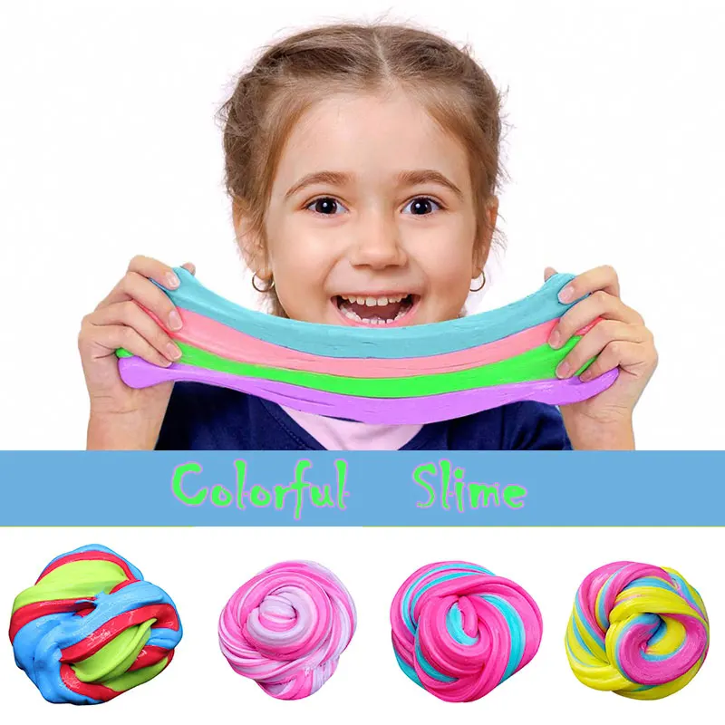 Новинка цветастые пышные пены Slime глинистый шарик поставки DIY мягкий Подвески