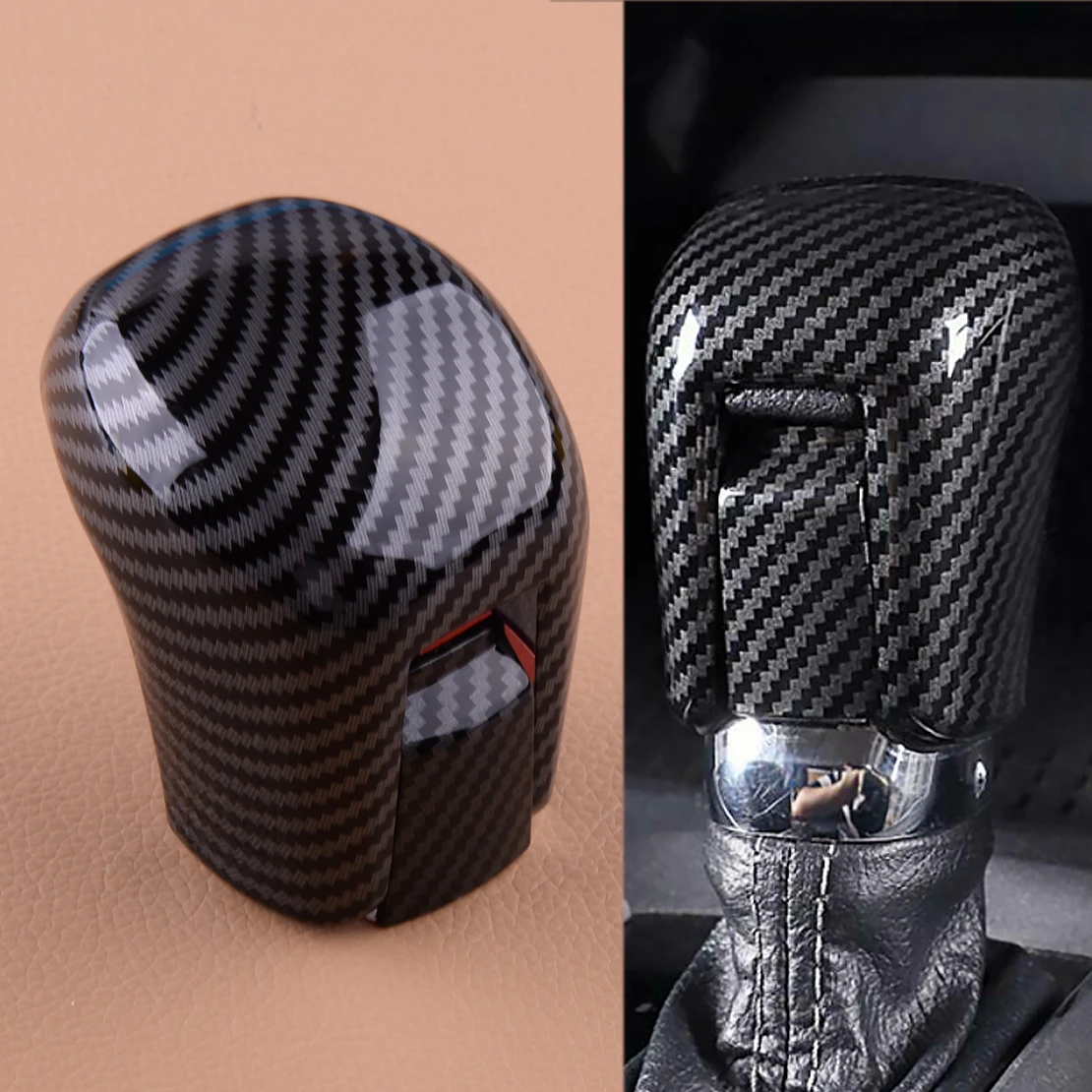 Черная рукоятка рычага переключения передач из углеродного волокна подходит для