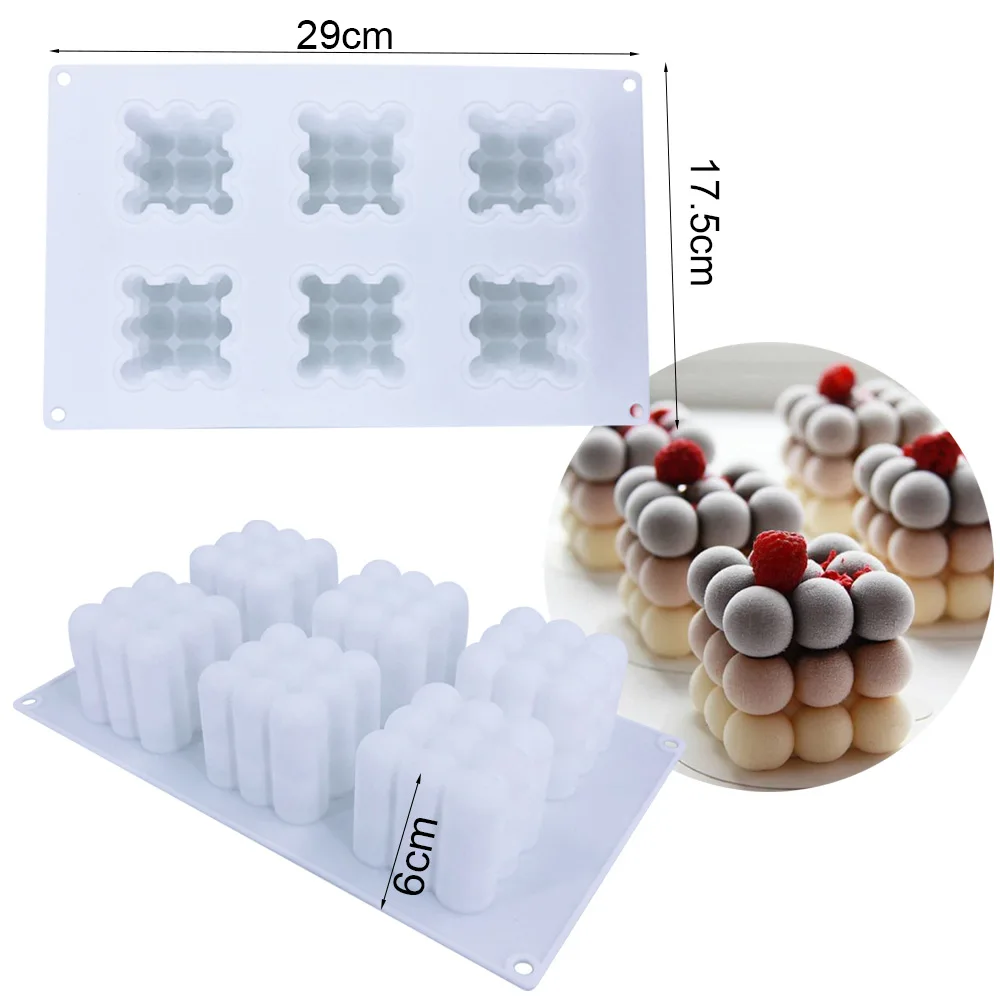 6/15 تجاويف صغيرة ثلاثية الأبعاد مكعب الخبز موس قا...