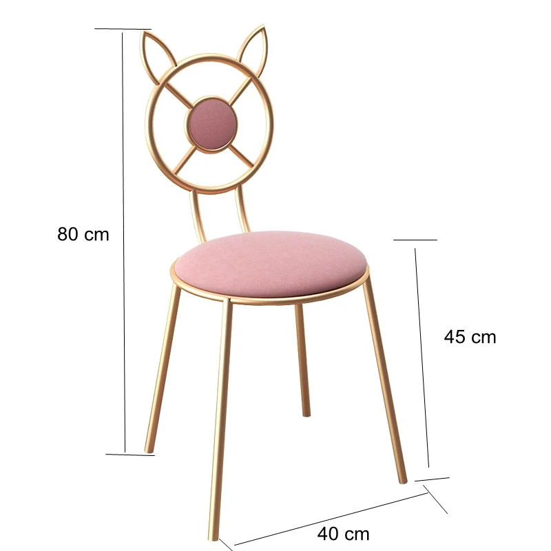 Скандинавский роскошный стул для столовой туалетный столик стул Железный художественный современный простой кухонный домашний кофе в помещении чайный обеденный стул