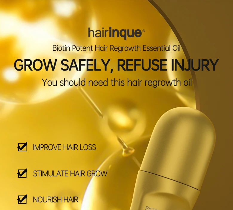 Hairinque Vitamin B7 Hair Growth Oil Prevent Hair Loss Serum Scalp
