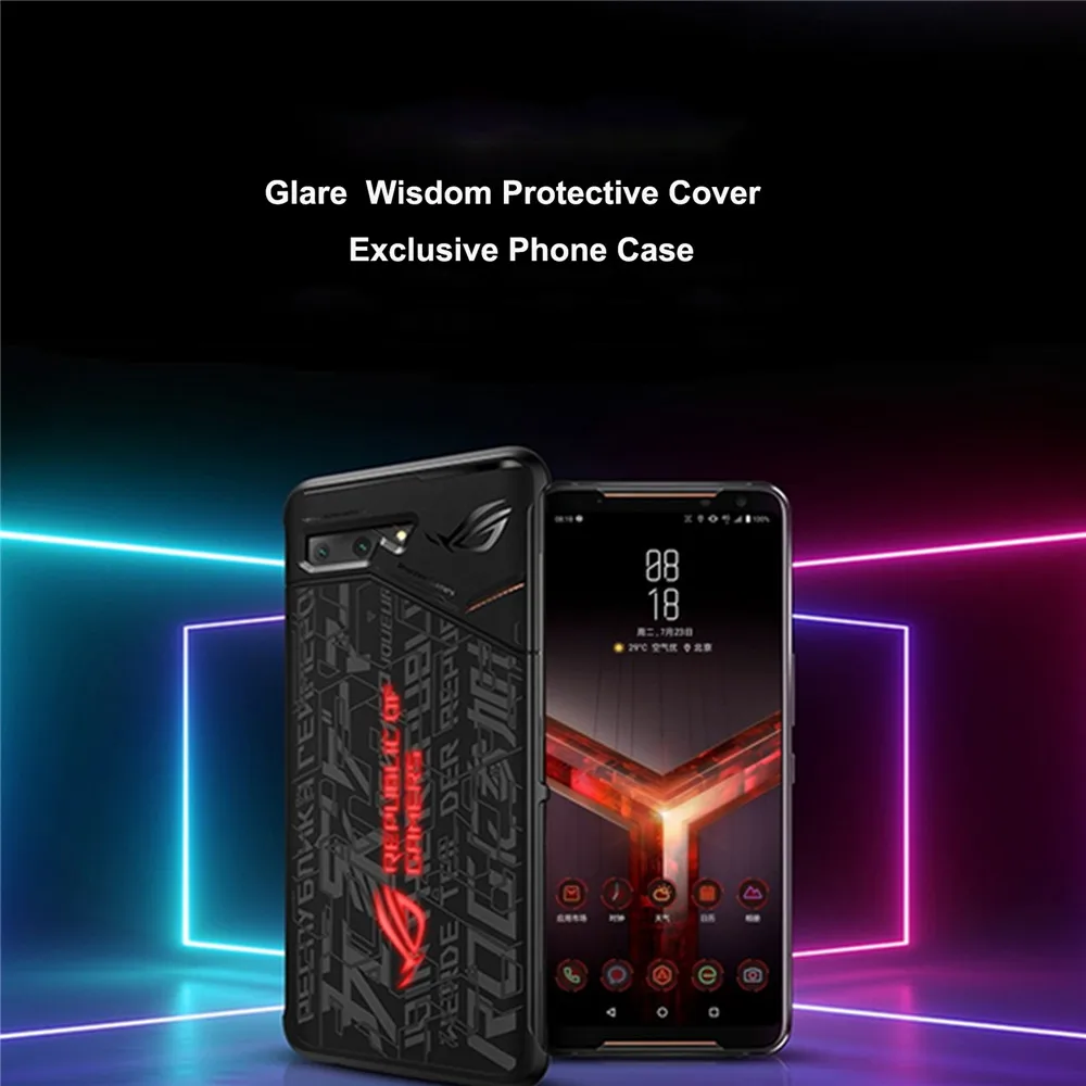 

Fashion Glare Protective Phone Case for ASUS ROG Phone 2 Lighting Armor Exclusive Phone Back Cover Case for ASUS ROG Phone2