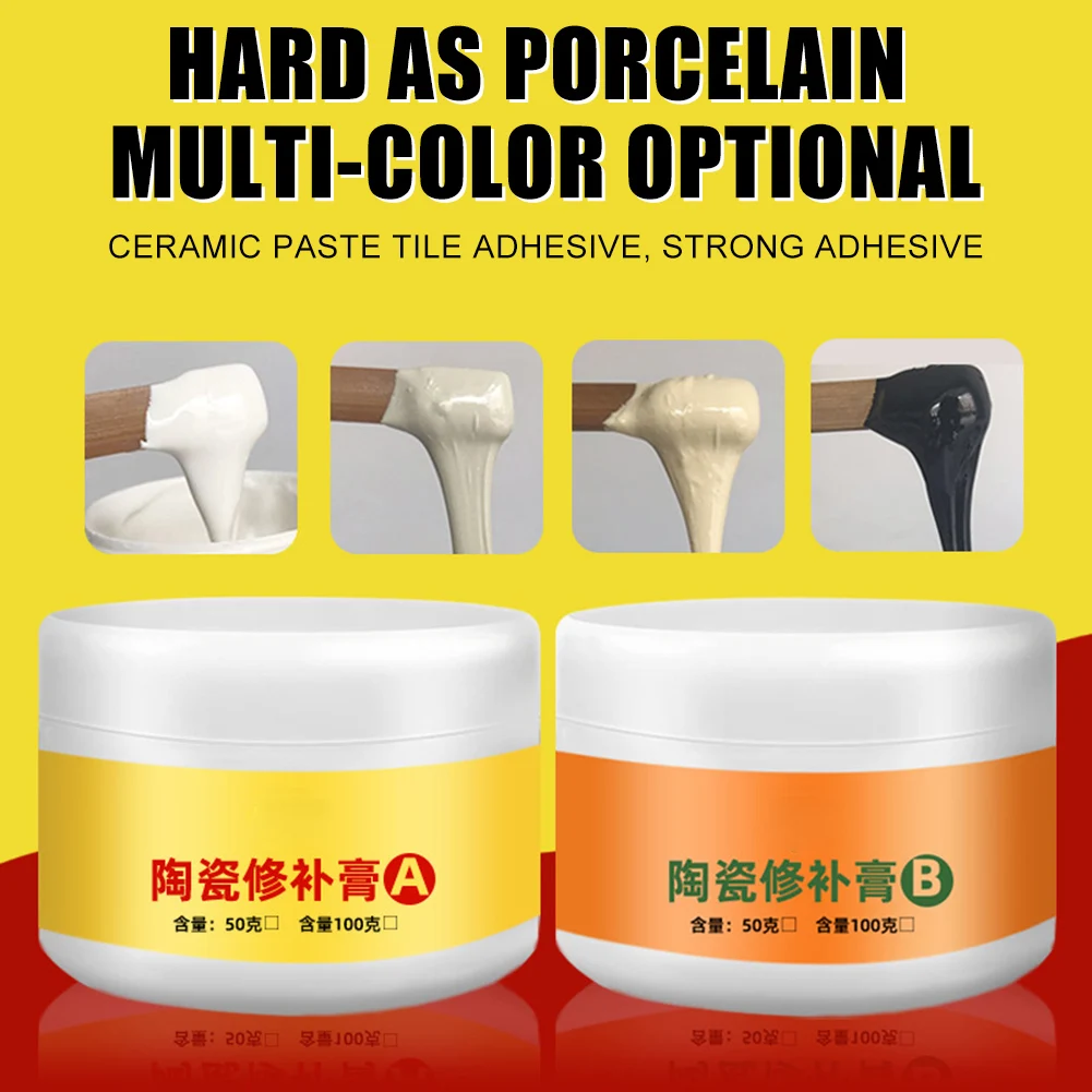 Tile Repair Agent Paste Tub Repair Kit White Tile Shower Repair Kit for Fiberglass Porcelain Ceramic Fix Crack JDH88 afbeelding