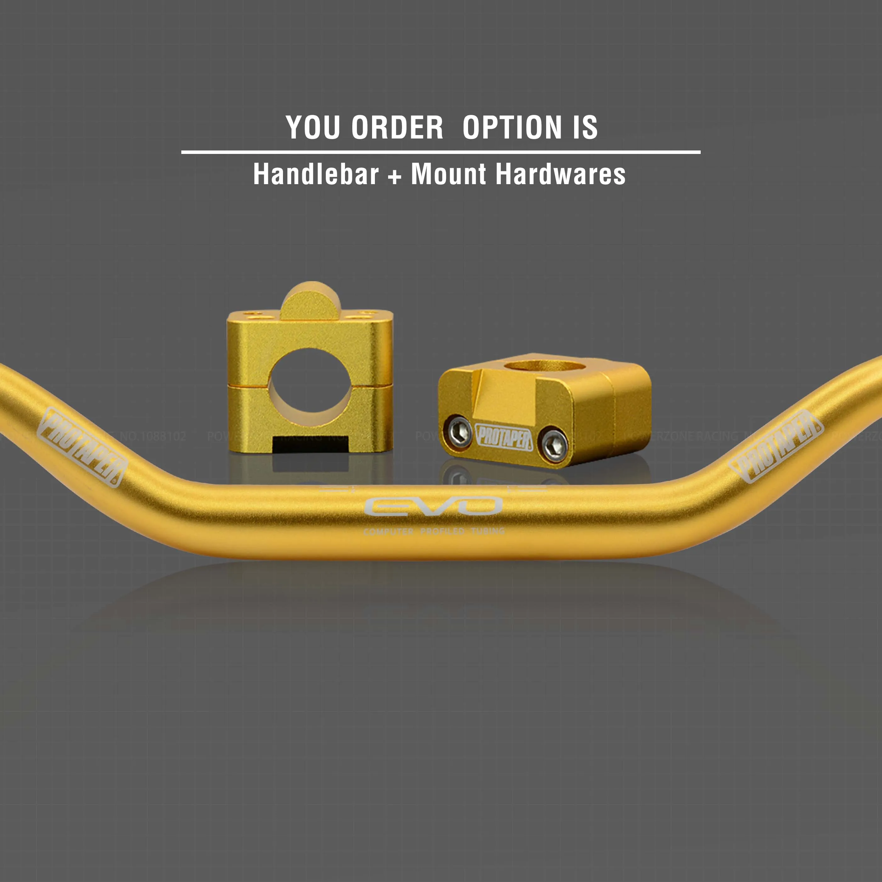 Gold Combo2 Руль для Pro Taper Pack Bar 1-1/" Классическая дверная ручка барные Колодки Ручки Pit Pro Racing Dirt Pit Bike мотоцикл с адаптер cnc - Цвет: Gold Combo2