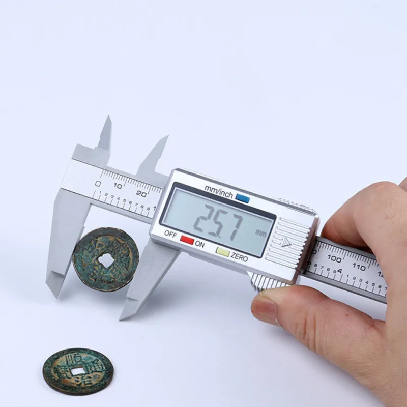 

Digital Vernier Calipers150mm 6inch LCD Electronic Carbon Fiber Gauge Height Measuring Instruments Micrometer