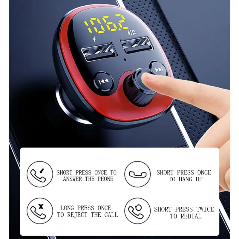 Автомобильный Bluetooth беспроводной передатчик MP3 радио плеер двойной USB зарядное устройство автомобильные запчасти