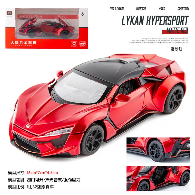 1:32 Масштаб литой модельный автомобиль игрушки металлические колеса спортивный автомобиль высокого моделирования звук и свет оттяните назад игрушечные гоночные автомобили для детей подарок - Цвет: Matte Red