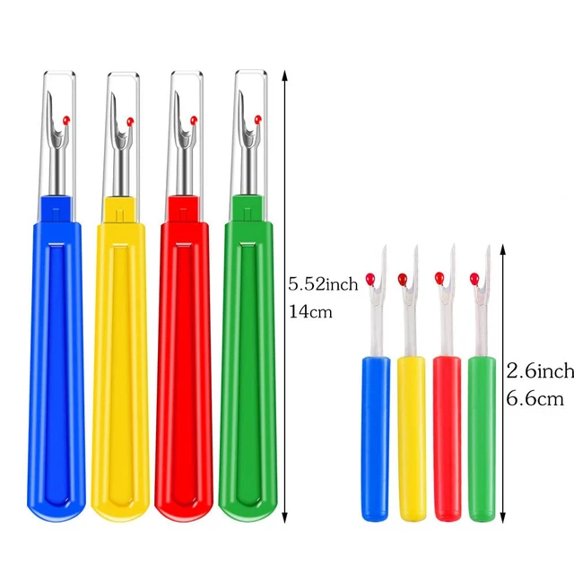 4Pcs/Set Plastic Handle Craft Thread Cutter Random Seam Ripper Stitch  Unpicker Sewing Tool Cross-Stitch Sewing Thread Remover - AliExpress