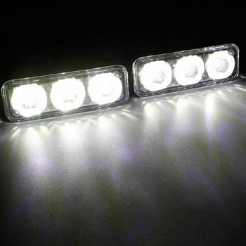 

DRL&Amber LED Work Light Turn Signal Lamp 12V Wear resistance Replacement 2pcs