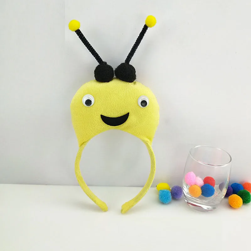 Women Men Children Kids Boy Girl 3D Bee Headband Tail Tie Animal Cosplay Costume Props Birthday Party Christmas Halloween Gift
