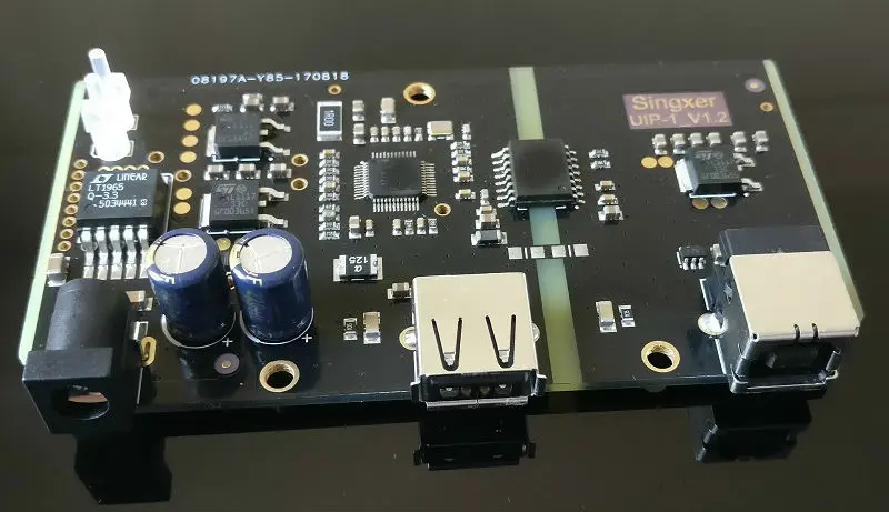 Singxer UIP-1 цифровой интерфейс USB изоляционный процессор высокоскоростной USB2.0 очиститель CNC алюминиевый шасси скорость: 480 Мбит/с