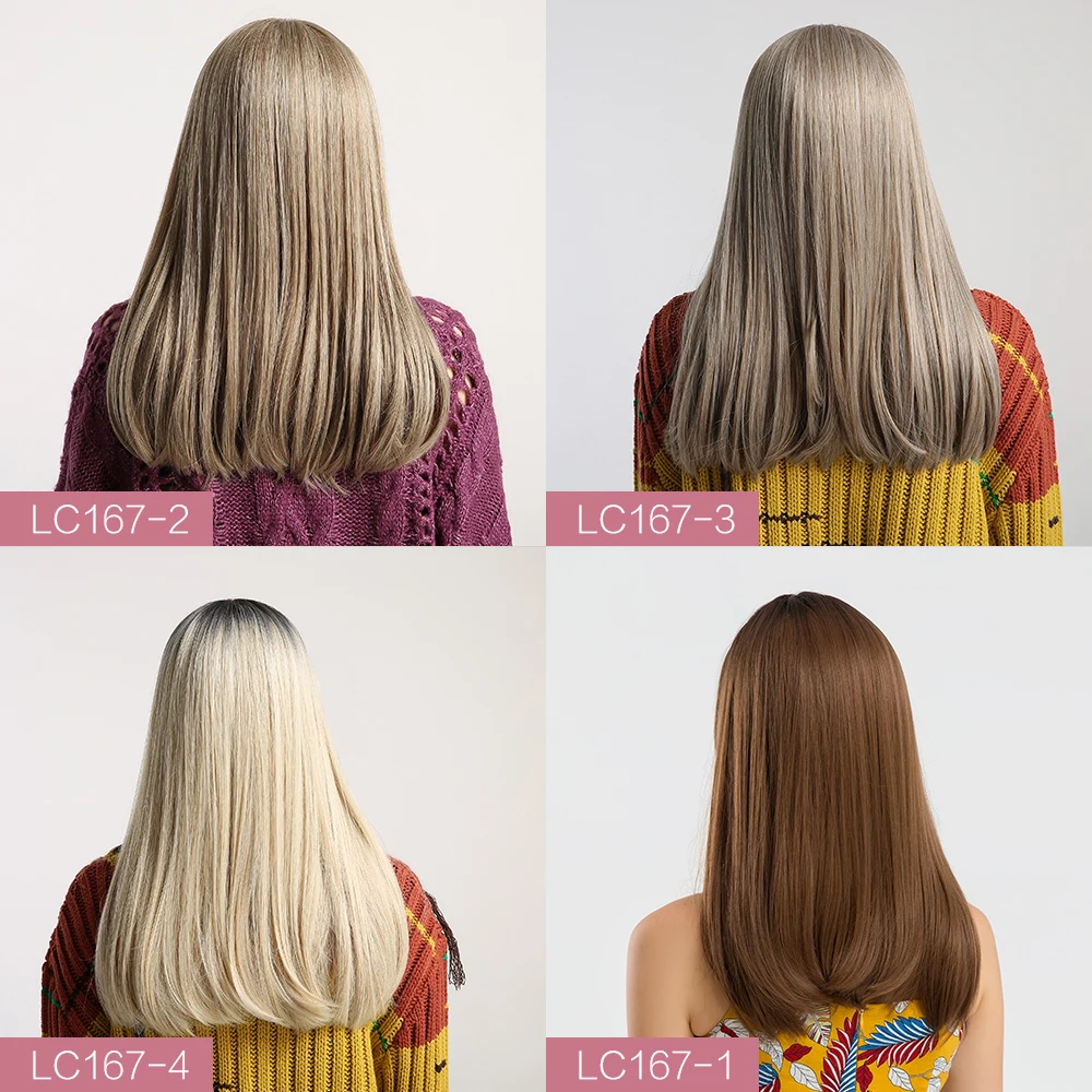 INHAIR кубический парик с темными корнями Омбре коричневый синтетический длинные