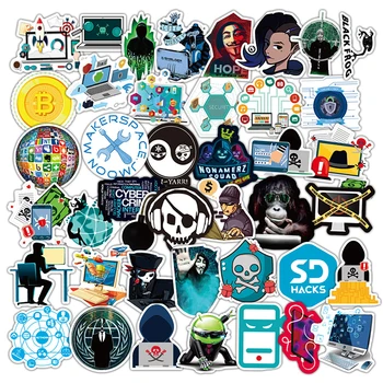 

50Pcs/Set Hackers Graffiti Stickers Geek Java Programming Stickers For Luggage Laptop Motorcycle Skateboard Bicycle Decal Toy F5