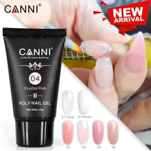 CANNI, новинка, продукты для дизайна ногтей, полигель для ногтей, светодиодный, натуральный, прозрачный, Кристальный, акриловый, кумуфлож, прозрачный, удлиненный, полигель