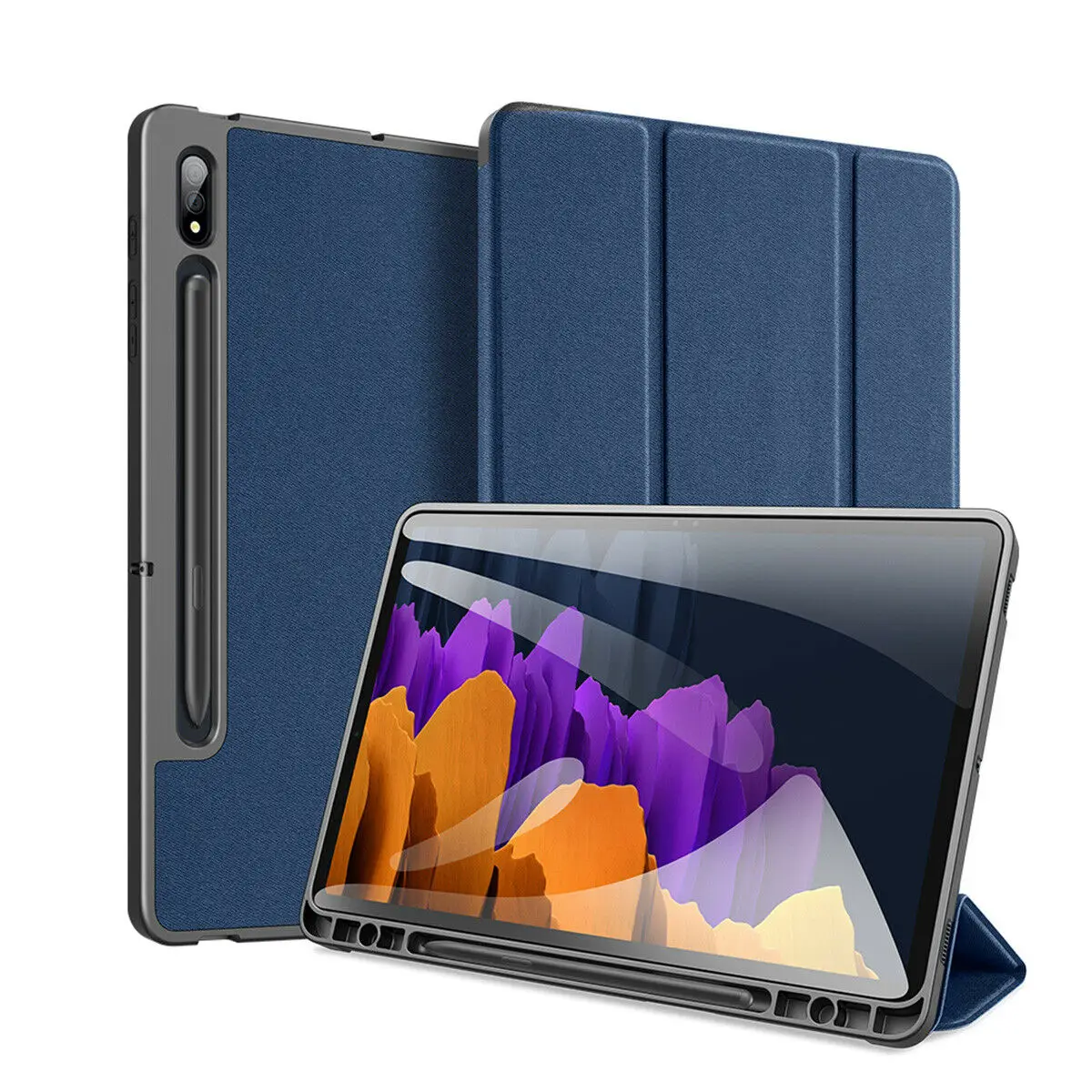 

Для Samsung Galaxy Tab S7 Plus S7 FE 12,4 "S7 11 дюймов Tab S6 Lite 10,4 P610 A7 10,4 дюймов 2020 T500 с чехлом-держателем для карандашей