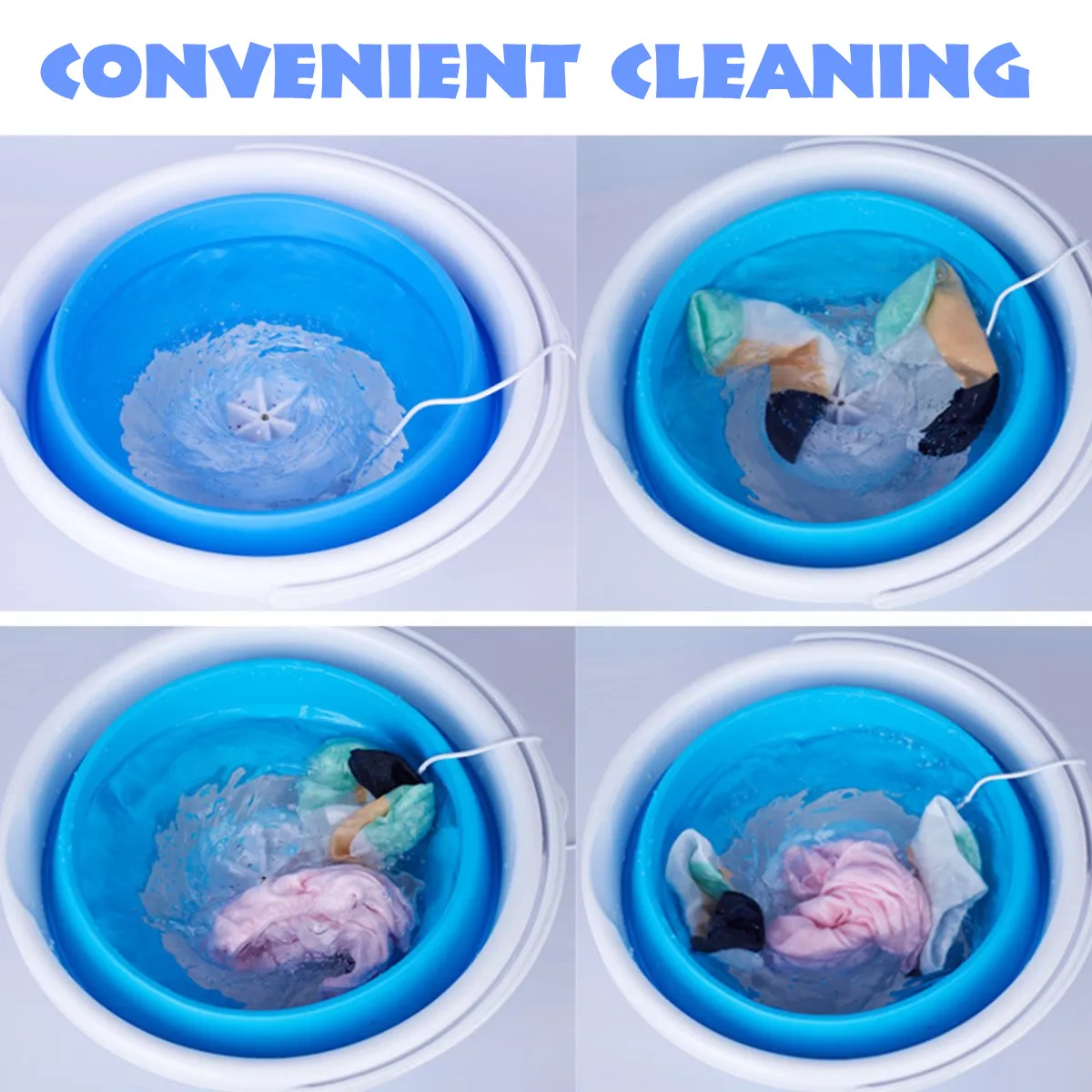 Ultrasonic Turbo Automatic Electric Roller Mini Washing Machine Portable Quick Clean Washing Tool for Outdoor Travel Dormitories