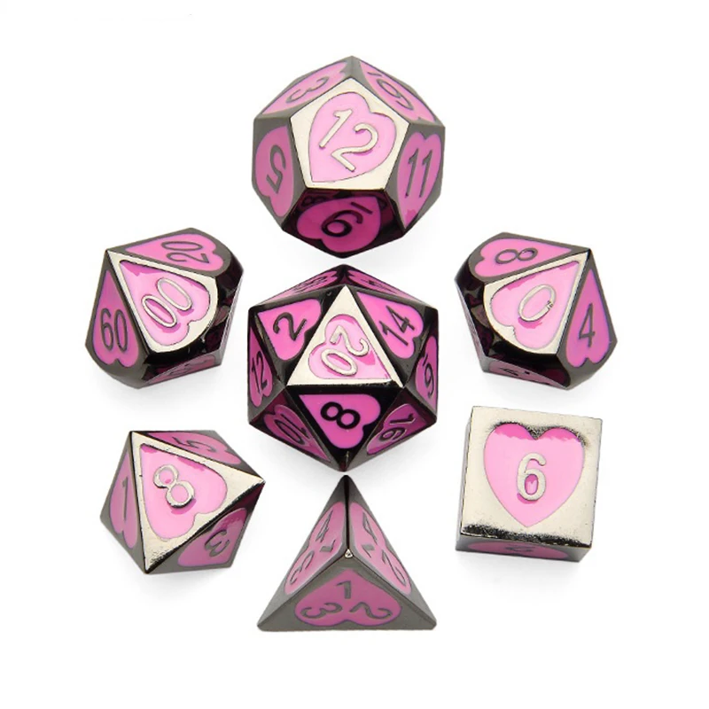 Набор игральные кости DND металлические многогранные кубики D & Dados Rpg в форме