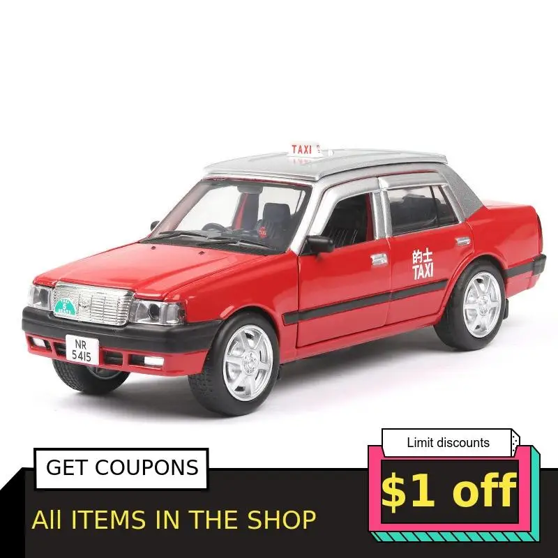 1/32 Toyota Crown литой под давлением сплав высокая имитация такси модель Шесть дверей