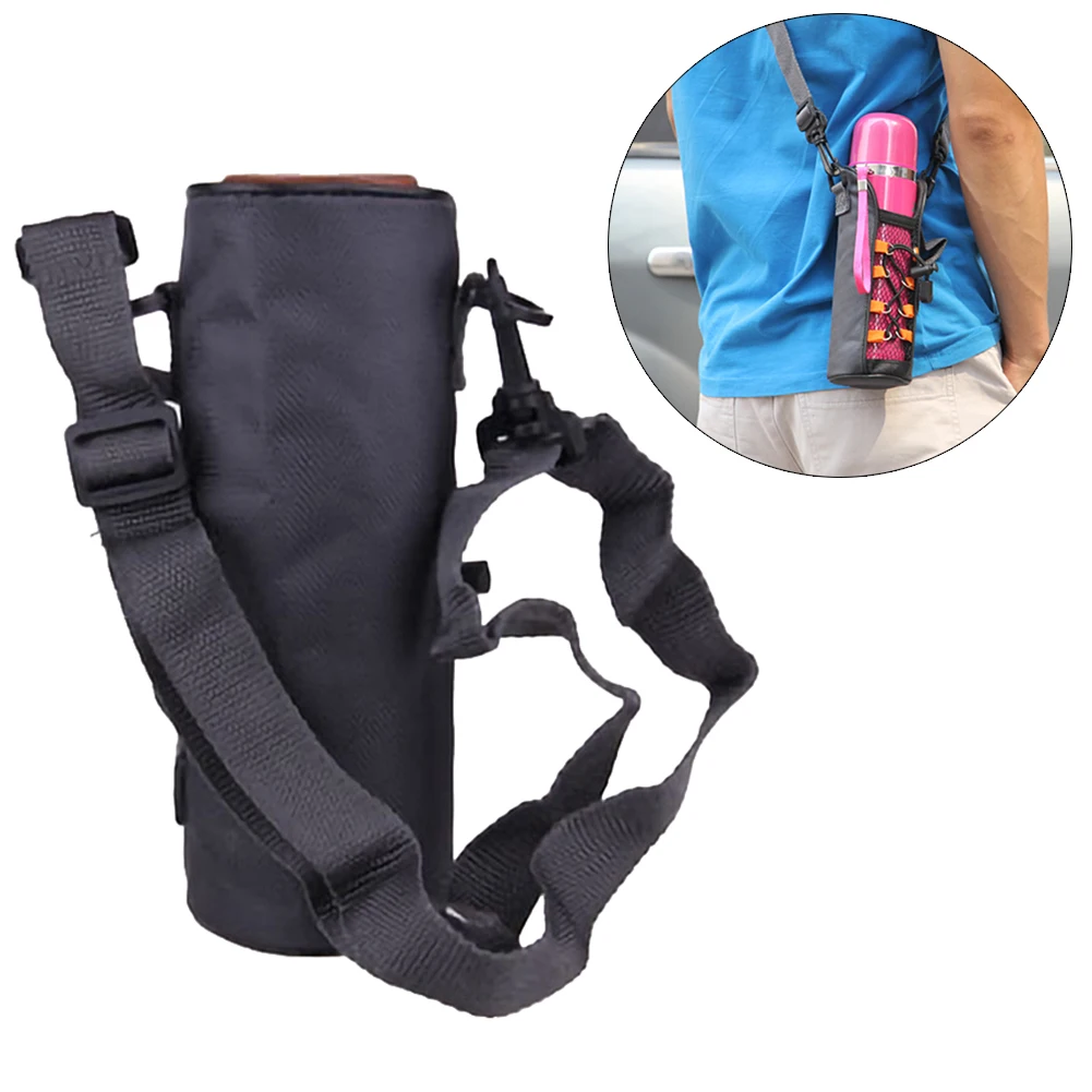 Water Bottle Shoulder Carrier Insulated Cover Bag Holder Outdoor Climbing Hiking 