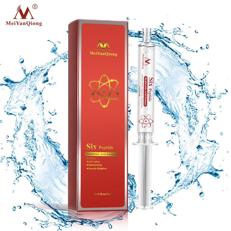 

MeiYanQiong Six Peptide Hyaluronic Acid Serum Anti-aging Moisturizing Essence Shrink Pore BrightenRepair Dry Skin Face Treatment