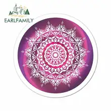 EARLFAMILY 13cm x 13cm for Mandala Pattern Purple Galaxy Funny Car Stickers Waterproof Anime Bumper Trunk Truck Graphics JDM