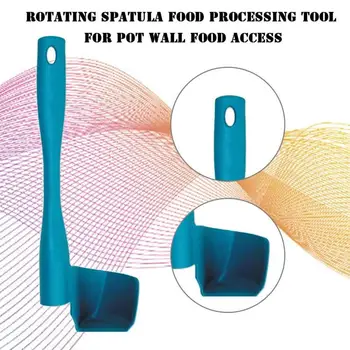 

Rotating Spatula Scraper Kitchen Tool Food Processor Plastic Heat-Resistant Removing Scooping Portioning Rotatable Foldable