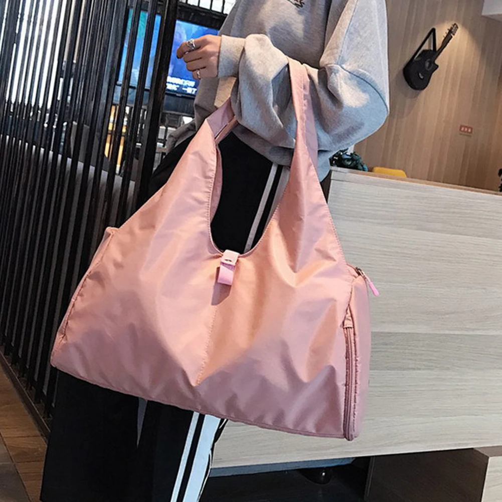 

Zipper Large Capacity Gym Bag Oxford Cloth Swimming Sports Accessory Solid Independent Shoe Case Storage Fitness Yoga Unisex