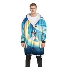 KANCOOLD пальто полиэстер Обычная Куртка мужская зимняя Длинная с капюшоном Роговая пряжка плюс бархат толстый 3D печатных пальто Топ Блузка Nov4