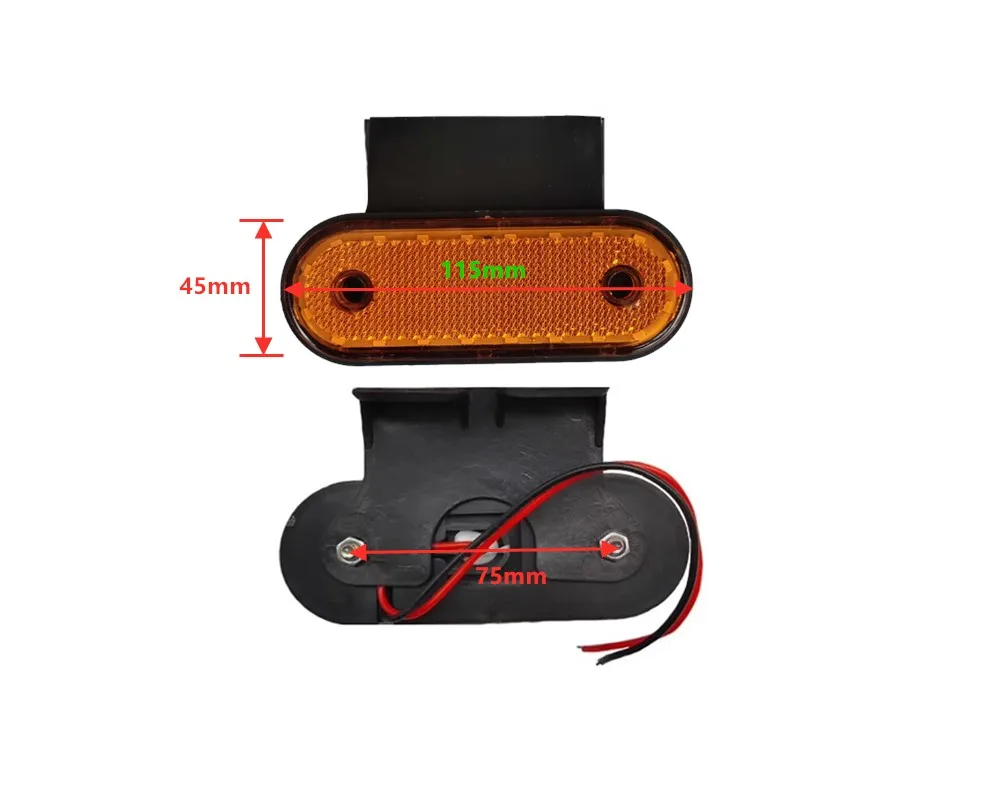 Arancione Ambra Lato LED Luci Di Ingombro Ovale X6 12-24V Neon - Foto 8